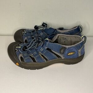 KEEN Sandals Big Kids Youth Sz 4 Blue-Black Hiking Newport H2 Toe Protection‎